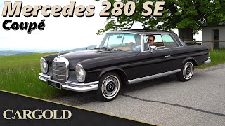 Mercedes 280 SE Coupé, 1968, Eleganter Daimler in Schwarz mit Leder Cognac, original erst 81.049 km!