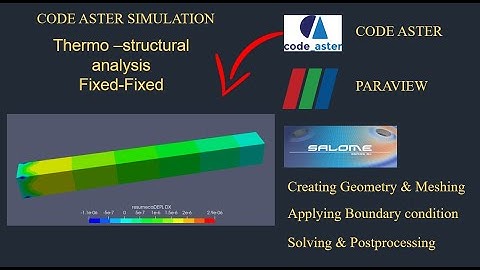 Thermo-structural analysis of fixed and fixed beam using code aster|salome meca tutorial-78