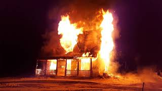 Controlled Burn #1 - Abandoned House with Partial Collapse