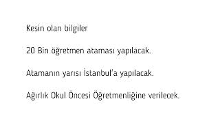 20 Bi̇n Öğretmen Atamasi 2022 Branş Kadro Sayilari Hakkinda