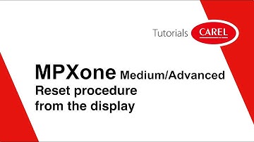 MPXone - Reset procedure from the display