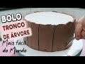 BOLO TRONCO DE ÁRVORE 🌲🌲 MAIS FÁCIL DO MUNDO / COM PINCEL / PARIS CAKE DESIGNER