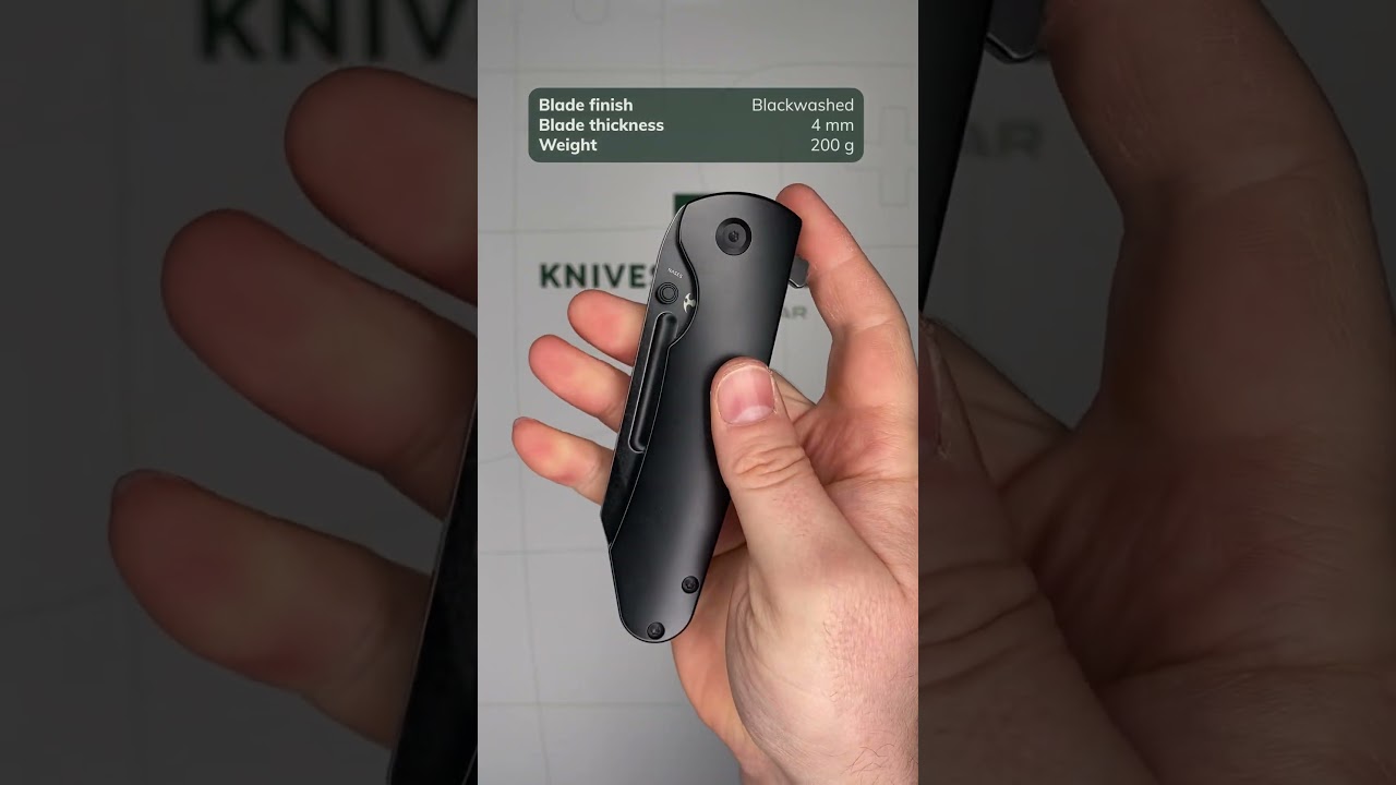 Kansept Superhawk K1084A1, Blackwashed CPM S35VN, Black Anodized Titanium pocket knife