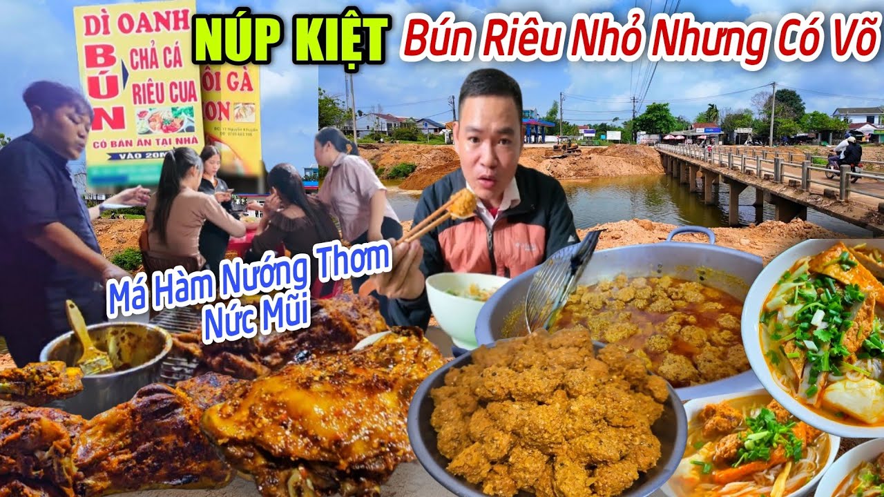 Bún Riêu Cua NÚP SÂU TRONG HẺM Xứ Huế (Nhỏ Nhưng Có Võ) Má Hàm Nướng Thơm Phức Cả Làng Quê Kim Long 
