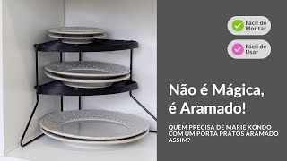 Não É Mágica, É Aramado Transformando Armários Com O Porta Prato De 3 Níveis