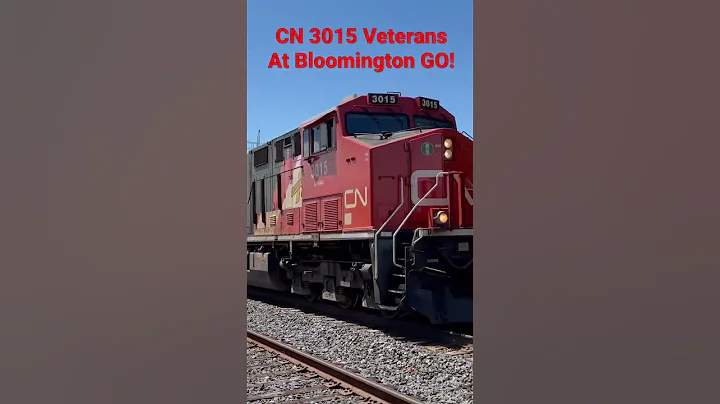 CN 3015 Veterans unit at Bloomington GO! #shorts #trains #veteran