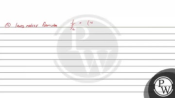 The convex surface of a thin concavo-convex lens of glass of refractive index 1.5 has radius of ...