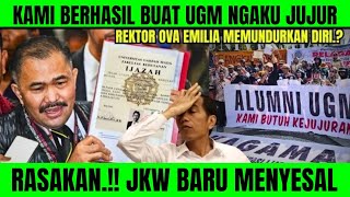 REKTOR UGM MUNDUR DARI PERKARA IJAZAH JOKOWI, OVA EMILIA NGAKU IJAZAH JOKOWI PALSU, JOKOWI TAMAT !!?