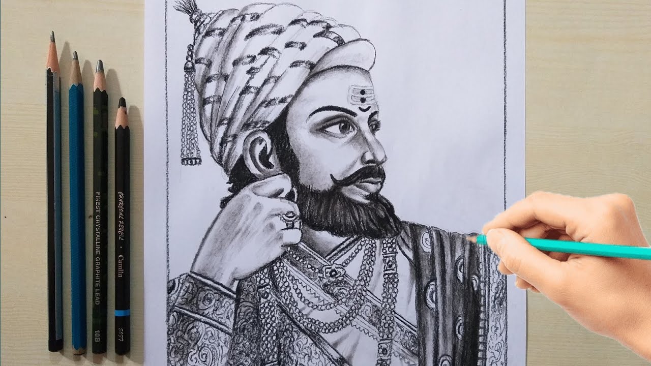 Shivaji Maharaj Drawing- by Manish M. Pardeshi | Drawing sketches, Drawings,  Harry potter art drawings