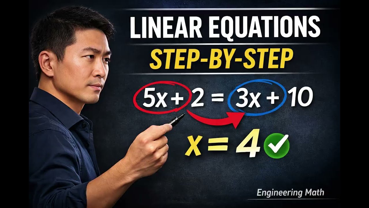 Solving Linear Equations Step-by-Step | Engineering Math Basics