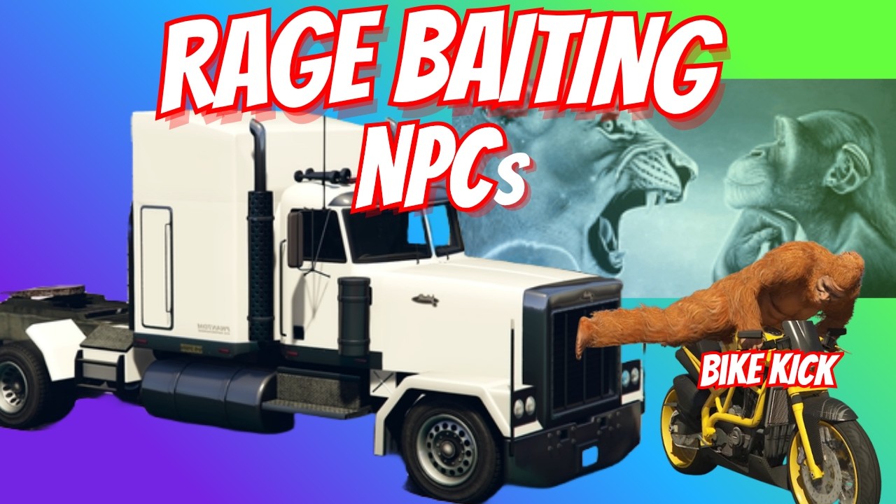 GTA 5: Ten Minutes of *Rage Baiting* ANGRY NPCs With BIKE KICK