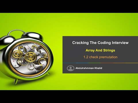 Cracking the coding interview | Array and Strings | 1.2 Check Permutation (Arabic)