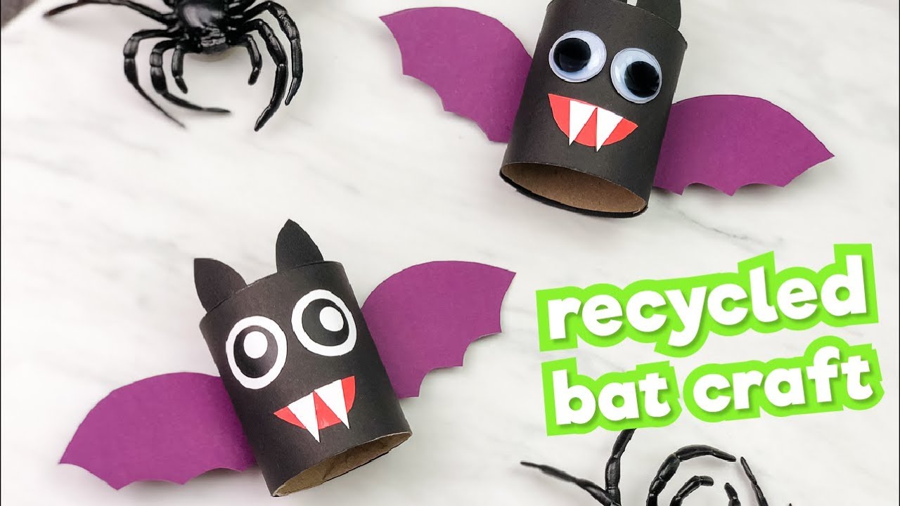 Toilet Paper Roll Bat Craft For Kids YouTube