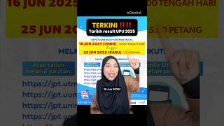 Semak Keputusan UPU 2025 Mulai 16-25 Jun 2025 #pendidikan
