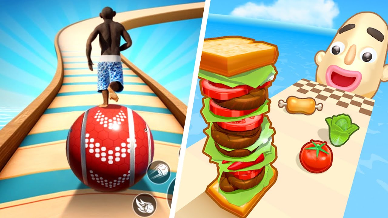 Rolling Balls Master Vs Sandwich Runner - SpeedRun Gameplay Android, iOS J18B3C0X3M0A