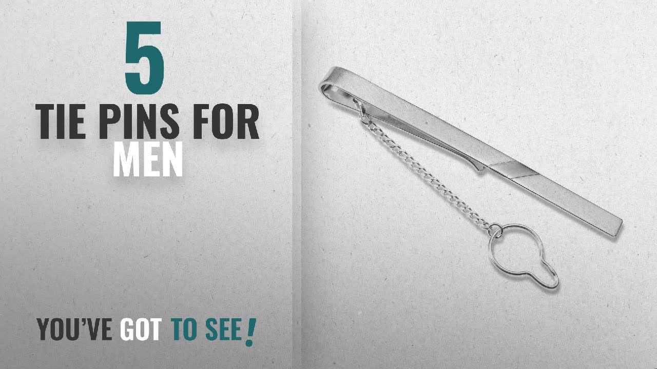 Top 10 Tie Pins For Men [2018]: STERLL Man Silver tie pin Silver 925 brushed with an oxidized stripe