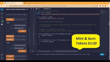 How to mint & burn tokens using ERC20 contract | Blockchain