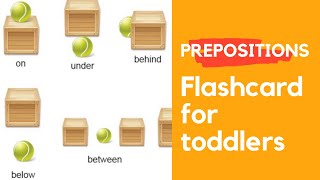 Preposition Flashcard for Toddlers