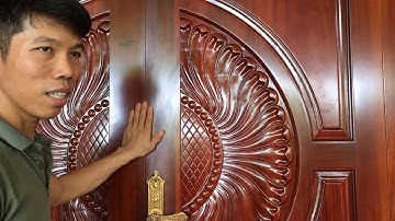 Review bộ cửa đại gỗ lim nam phi đã sử dụng 5 năm - Vân nguyễn đi giao lưu các xưởng gỗ