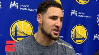 Klay Thompson explains how challenging James Harden is to defend | NBA on ESPN