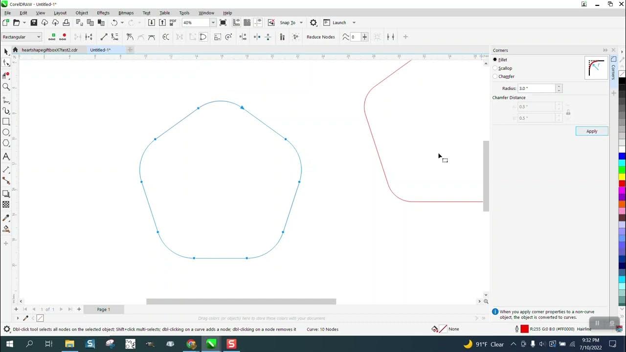 Corel Draw Tips & Tricks Round the Corners of Polygon YouTube