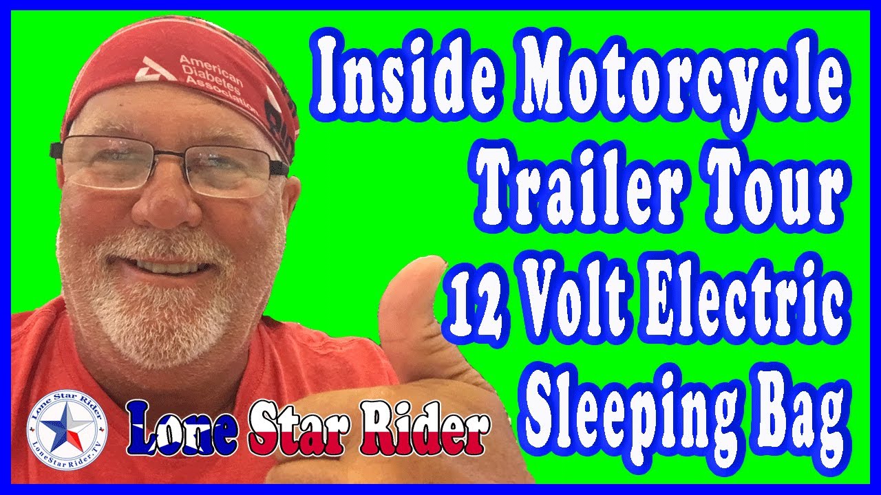 12 Volt Electric Sleeping Bag And Blanket • Inside Motorcycle Trailer Tour  - YouTube