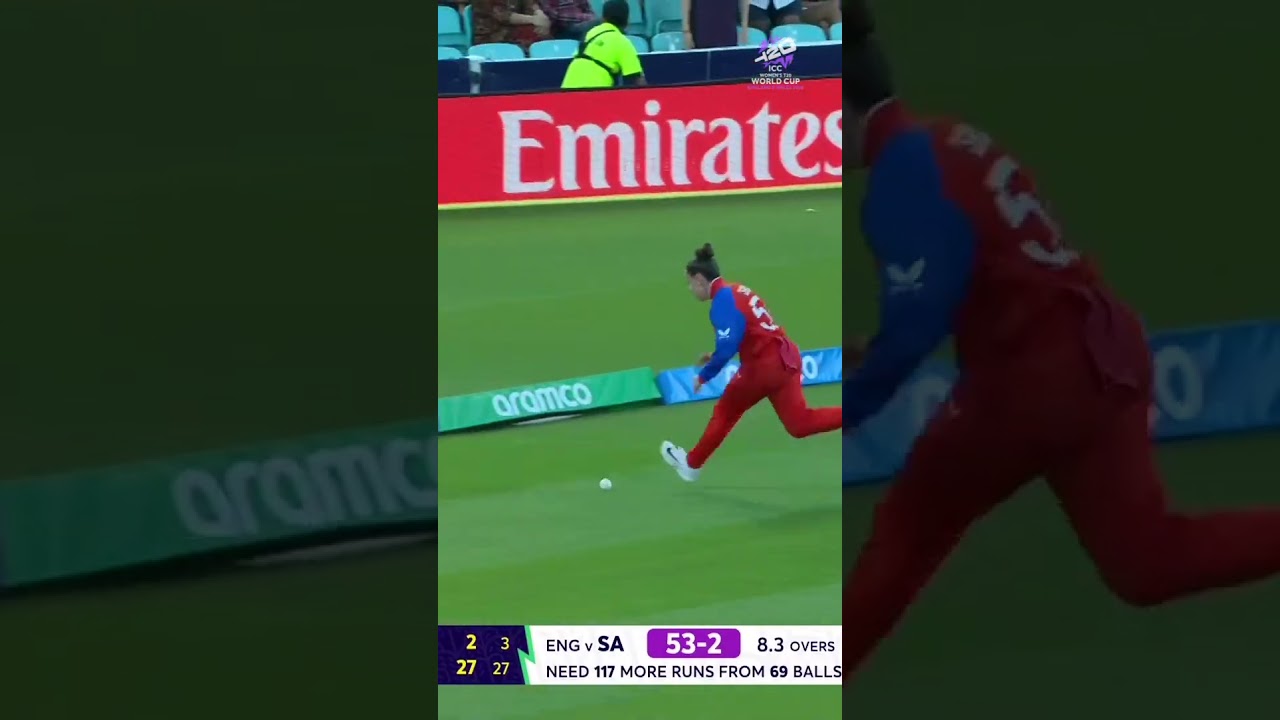 The run. The dive. The save π€© Linsey Smith is electric in the field β‘οΈ #T20WorldCup