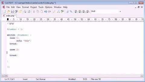 Beginner PHP Tutorial   28   switch Statement