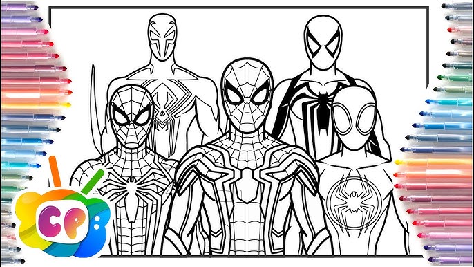 SPIDER-MAN Coloring Book  Spider-Man 🕷👦🏻 50 Plus Videos Coloring Pages  👍🏻👍🏻 