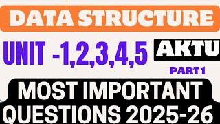 Data Structure Aktu Most Important Questions | Aktu Data Structure All Unit Important questions