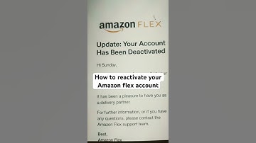 How to reactivate your Amazon flex account #reactivate #amazonflex #deactivate