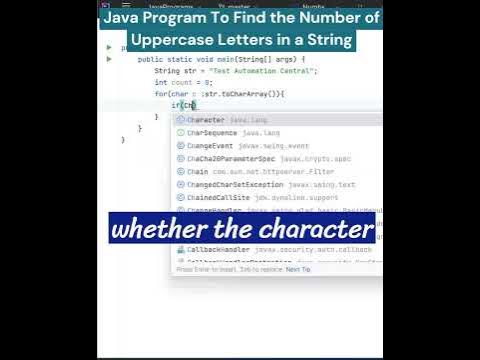 Java Program To Find the Number of Uppercase Letters in a String | Java ...