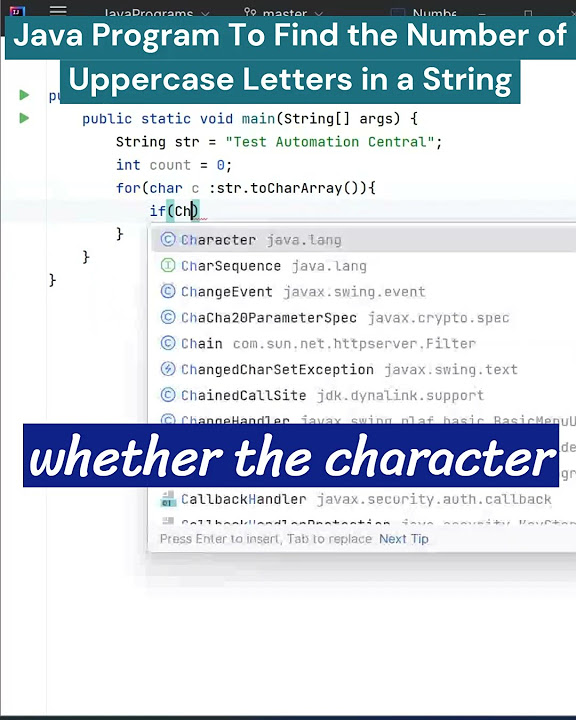 Java Program To Find the Number of Uppercase Letters in a String | Java ...