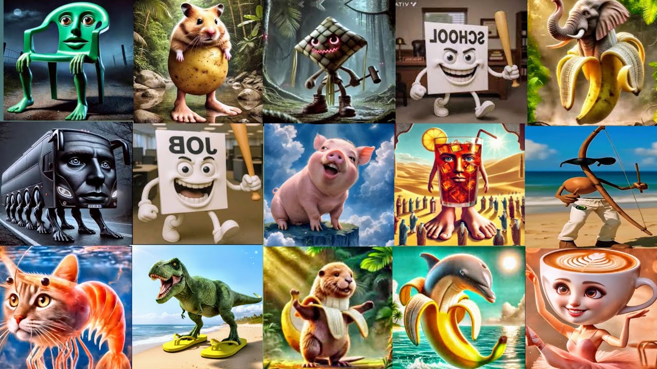 Bablu Dev & 50+ Italian Indonesian Brainrot Animal ke Sath Masti or "Dramatic Expression Kiya! 😁😱