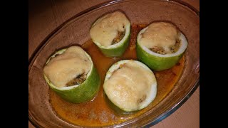 «Бочонки» из кабачков с фаршем / Kabaçok dolması / Kabak dolması / Stuffed zucchini /