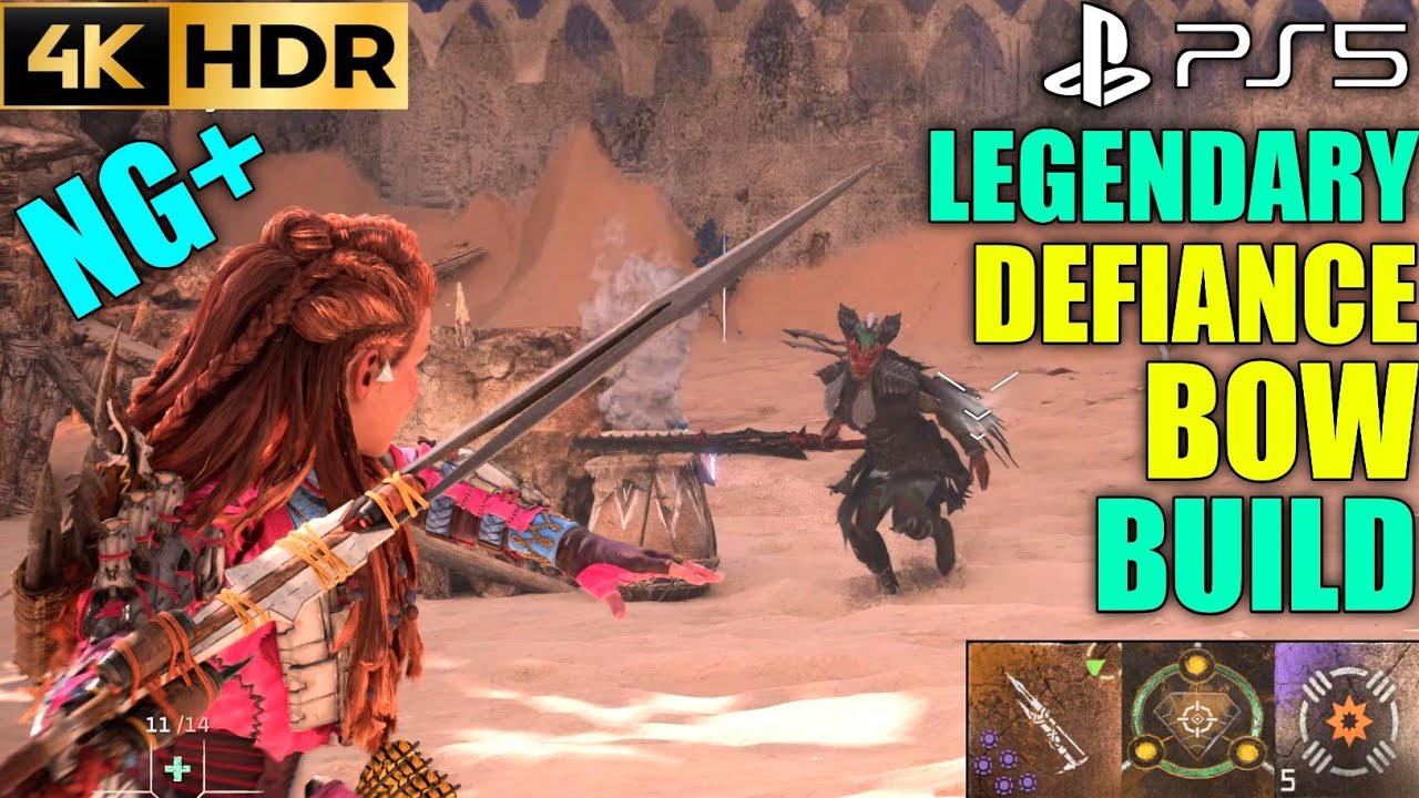 Legendary Weapon Spike Thrower Build Vs Regalla Boss Horizon Forbidden West NG+ Defiance Bow Build