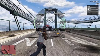GTA 5 - Franklin's Bridge Epic Rampage   Ten Star Escape