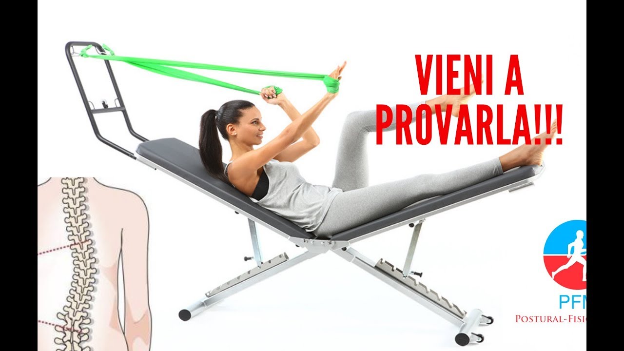 Riequilibrio muscolare con panca posturale ginnastica ritmica farfalle