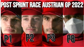 CHARLES, CARLOS, MAX & LEWIS POST SPRINT RACE AUSTRIAN GP 2022