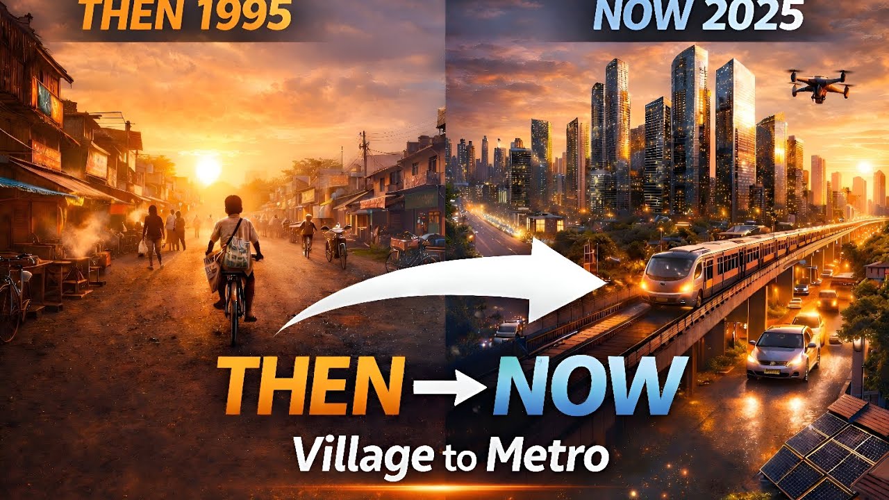 Village to Metro in 120 Seconds | Then vs Now Cinematic Time-Lapse (1995–2025)