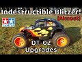 Tamiya dt 02 upgrade guide and how to make a blitzer beetle lookie likie brushless dt02 chassis