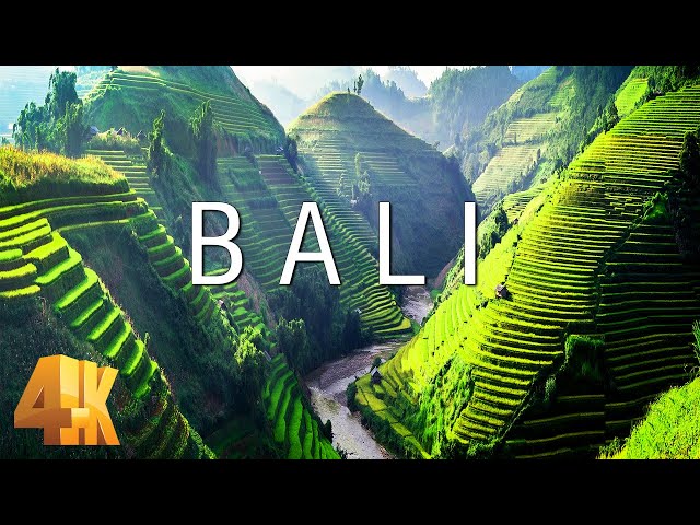 FLYING OVER BALI (4K UHD) - Relaxing Music With Amazing Beautiful Nature Scenery For Stress Relief class=