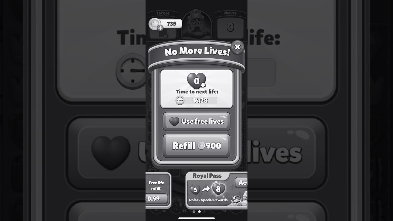Royal Match Hardest Level 175 DEAD No MORE LIVES 