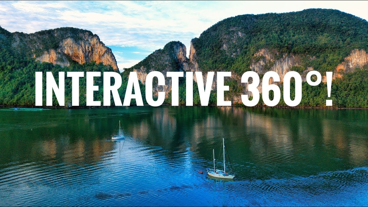 360° INTERACTIVE SLOW-TV Through Spectacular Phang Nga Bay in Remote Thailand!