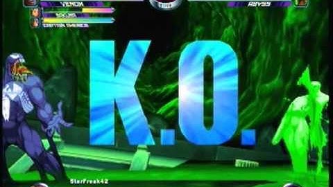 Marvel vs. Capcom 2 Sakura Captain America Venom Playthrough part 3