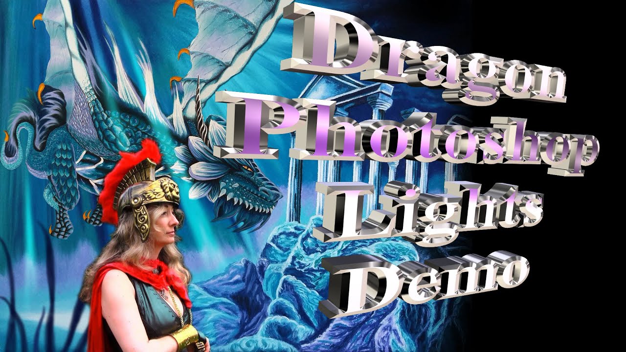 Create Photoshop Highlights with Amazon Sea Dragon Drawing Demo - Kim Andrews - Fantasy Celtic Metal