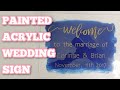 How to apply large decals the easy way - DIY acrylic signs - Cricut - Hinge method - Wedding DIY