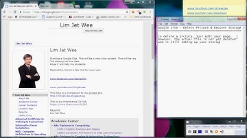 Google Site - Delete Picture And Recover Storage
