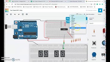 Circuits: 7 seg 4511 chip on tinkercad circuits