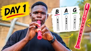 I'm Learning the Recorder Flute for the First Time | Day 1 – B, A & G